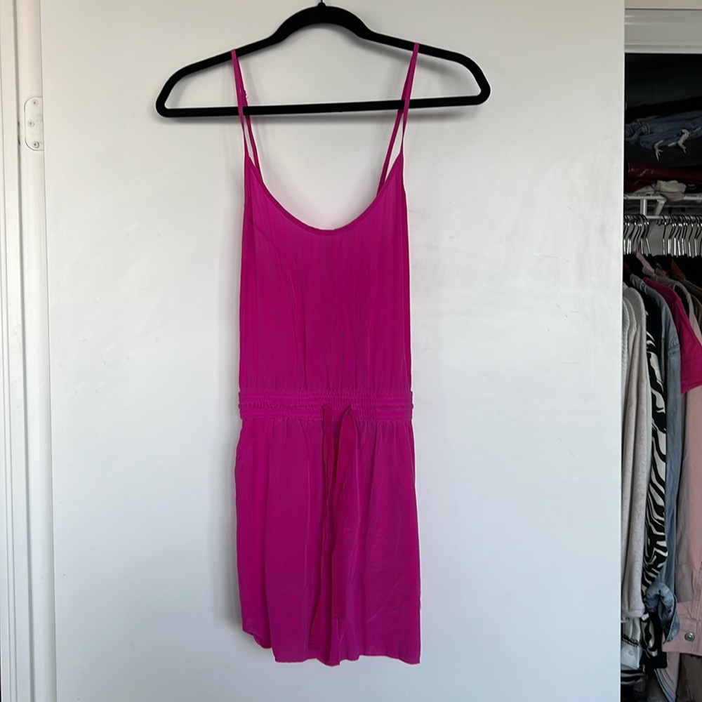 Wilfred cross back silk romper